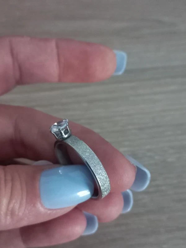 Women's 'White Rhinestone' Ring Size 19 – photo 5